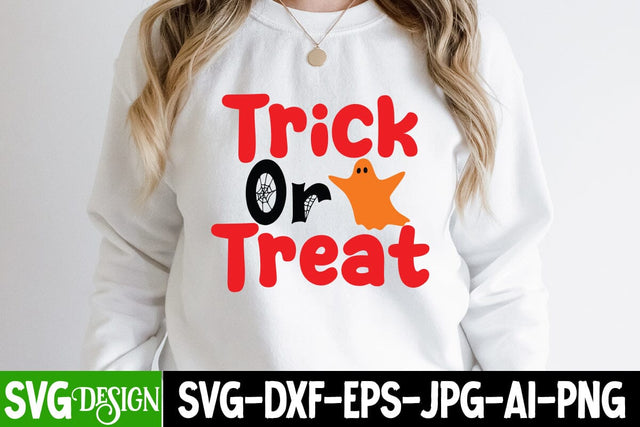 Trick Or Treat SVG Cut File, Trick Or Treat SVG Design, Halloween SVG Design, Halloween Quotes, Halloween Sublimation Design, Halloween Saying SVG Cut File, Halloween SVG Cut File SVG BlackCatsMedia 