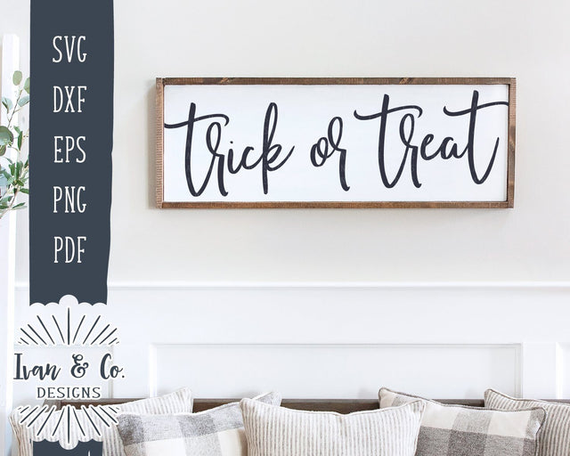 Trick or Treat SVG Files | Halloween SVG | Fall SVG | Autumn SVG | Commercial Use | Cricut | Silhouette | Cut Files (1053053917) SVG Ivan & Co. Designs 