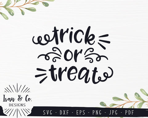 Trick or Treat SVG Files | Halloween SVG | Ghost SVG | Fall SVG | Autumn SVG | Commercial Use | Cricut | Silhouette | Cut Files (836157700) SVG Ivan & Co. Designs 