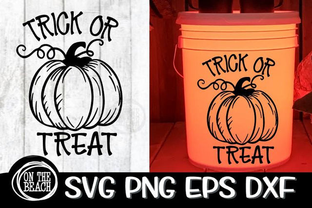 Trick Or Treat SVG Halloween Camping Bucket SVG PNG EPS DXF SVG On the Beach Boutique 