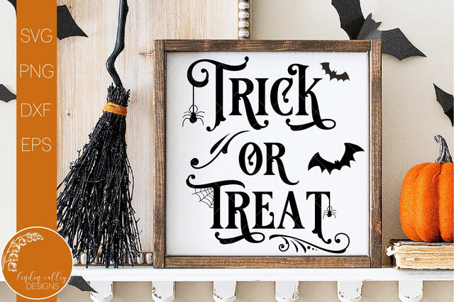 Trick Or Treat SVG-Halloween Quote SVG SVG Linden Valley Designs 