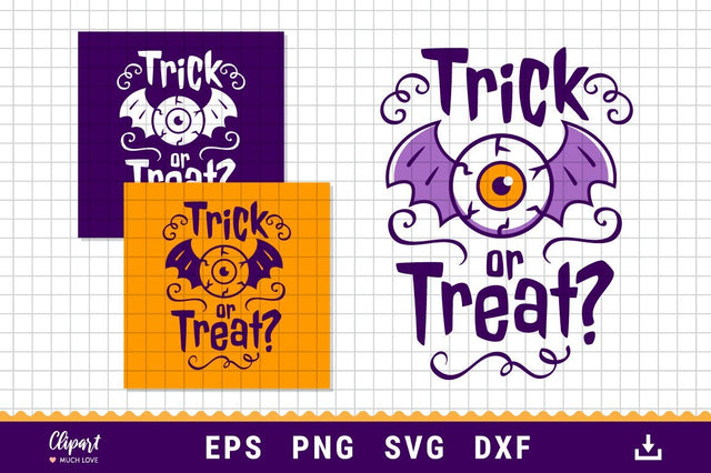 Trick or treat SVG, Halloween shirt SVG, Halloween DXF, PNG SVG ClipartMuchLove 