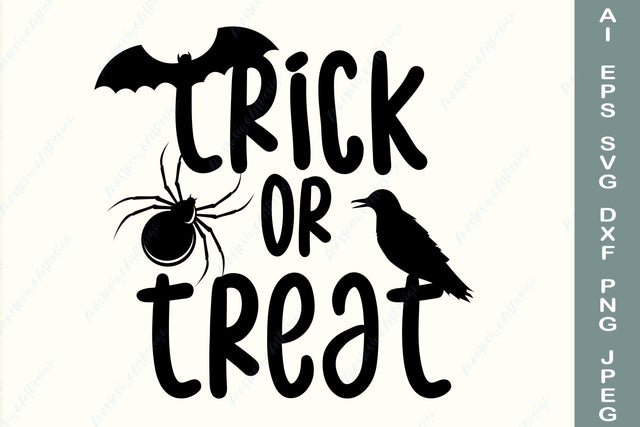 Trick or treat svg, Halloween sign svg, Trick or treat bag design svg SVG AnastasiyaArtDesign 