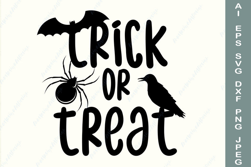 Trick Or Treat Svg Halloween Sign Svg So Fontsy