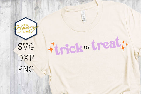 Trick or Treat SVG PNG DXF Hand Lettered Halloween SVG The Honey Company 
