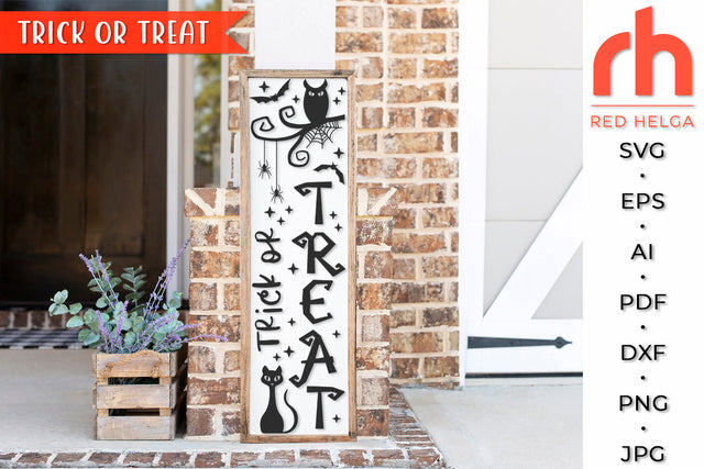Trick or Treat SVG - Porch Sign Cut File SVG RedHelgaArt 