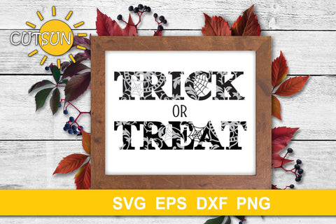 Trick Or Treat SVG | Trick Or Treat Floral | Halloween svg SVG CutsunSVG 