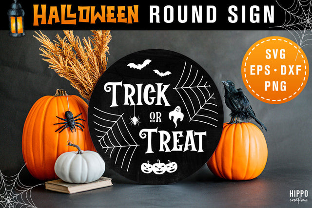 Trick or Treat SVG, Trick or Treat Sign, Farmhouse Halloween SVG SVG Hippo Creations 