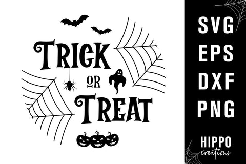 Trick or Treat SVG, Trick or Treat Sign, Farmhouse Halloween SVG SVG Hippo Creations 