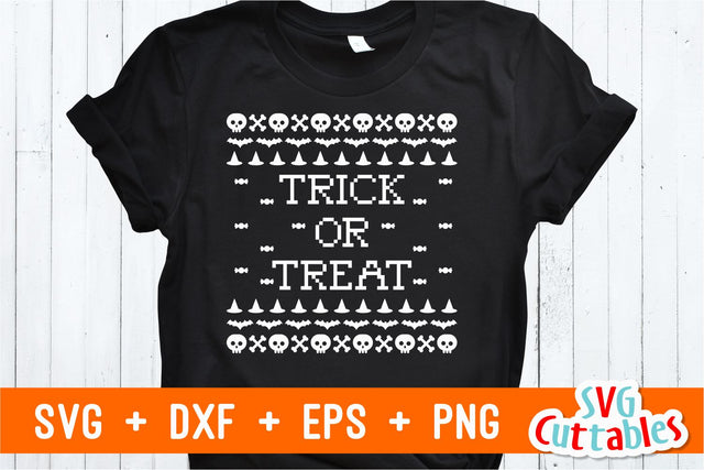 Trick or Treat Sweater Halloween Cut File SVG Svg Cuttables 
