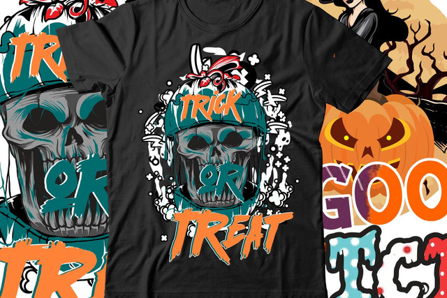 Trick or Treat T-Shirt Design SVG BlackCatsMedia 