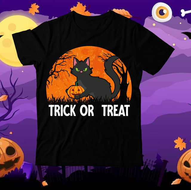 Trick Or Treat T-Shirt Design, Trick Or Treat SVG Design, Halloween Sublimation PNG, Halloween SVG Bundle,Halloween SVG Quotes,Halloween PNG, Halloween SVG SVG BlackCatsMedia 