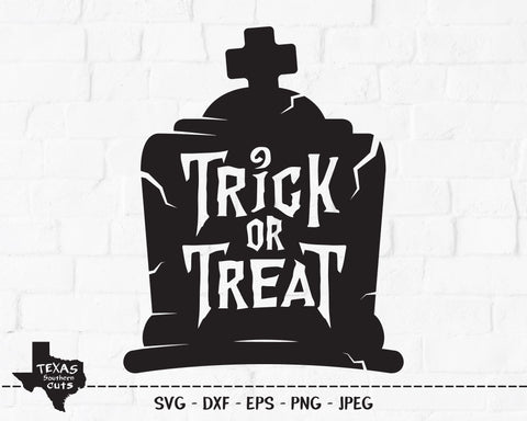 Trick Or Treat Tombstone | Halloween SVG SVG Texas Southern Cuts 