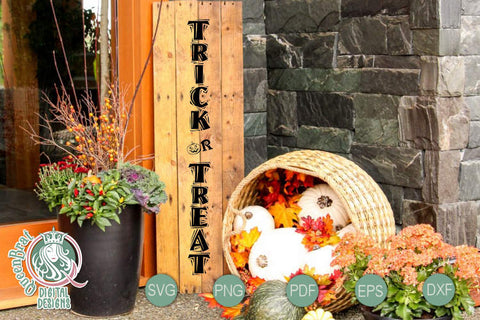 Trick Or Treat Vertical SVG SVG QueenBrat Digital Designs 