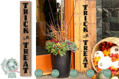 Trick Or Treat Vertical SVG SVG QueenBrat Digital Designs 