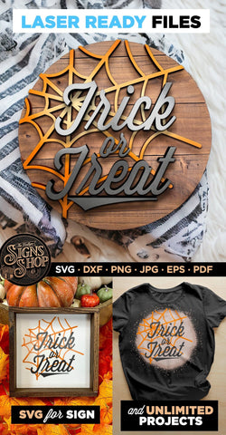 Trick or treat web | Halloween SVG Sign SVG The Vintage Signs Shop 