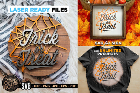 Trick or treat web | Halloween SVG Sign SVG The Vintage Signs Shop 