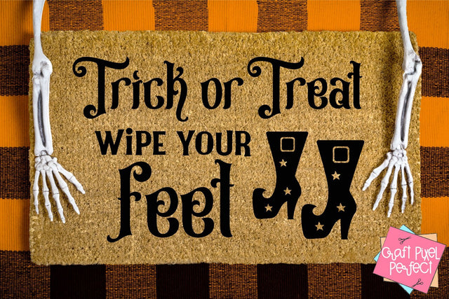 Trick Or Treat Wipe Your Feet, Halloween Doormat Svg, Halloween Svg, Fall Svg SVG Craft Pixel Perfect 