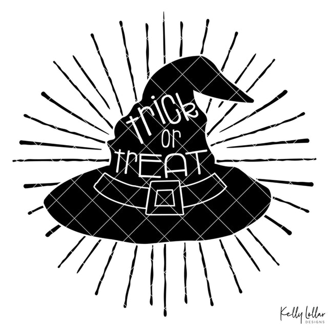 Trick or Treat Witch Hat SVG Kelly Lollar Designs 