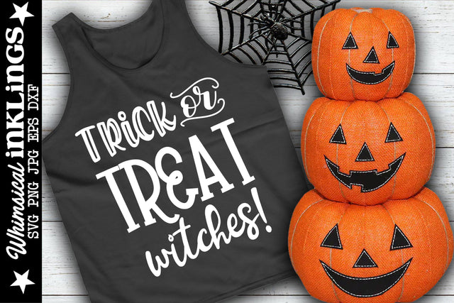 Trick Or Treat Witches SVG SVG Whimsical Inklings 