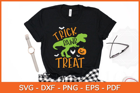 Trick Rawr Treat Dinosaur Funny Halloween Svg Design SVG artprintfile 