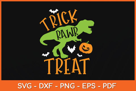 Trick Rawr Treat Dinosaur Funny Halloween Svg Design SVG artprintfile 