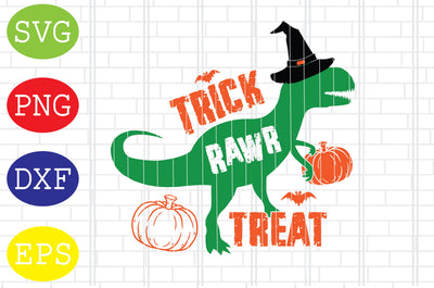 Trick Rawr Treat Svg, Cauldron Svg, Halloween Svg, Fall Svg, Autumn Svg, Ghost Svg SVG DigitalSvgFiles 