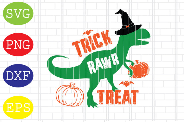 Trick Rawr Treat Svg, Cauldron Svg, Halloween Svg, Fall Svg, Autumn Svg, Ghost Svg SVG DigitalSvgFiles 