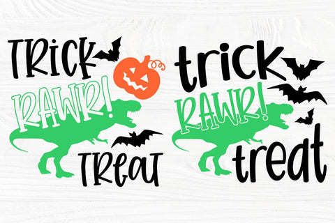 Trick Rawr Treat SVG, Funny Halloween Svg for Kids SVG TonisArtStudio 