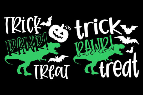 Trick Rawr Treat SVG, Funny Halloween Svg for Kids SVG TonisArtStudio 