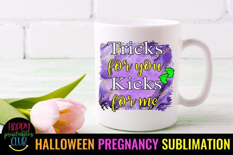 Tricks for You Kicks for Me-Halloween Pregnancy Sublimation Sublimation Happy Printables Club 