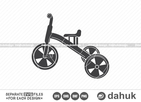 Tricycle SVG, Tricycle Silhouette, Kids Bicycle svg, Tricycle Clipart, Tricycle Vector, Cut file, for silhouette, svg, eps, dxf, png, clipart cricut design space, vinyl cut files SVG dahukdesign 