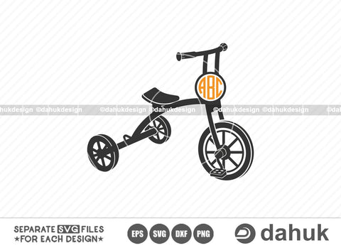 Tricycle SVG, Tricycle Silhouette, Kids Bicycle svg, Tricycle Clipart, Tricycle Vector, Cut file, for silhouette, svg, eps, dxf, png, clipart cricut design space, vinyl cut files SVG dahukdesign 