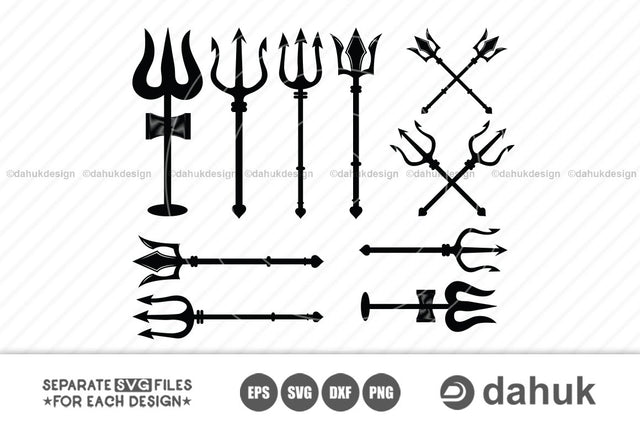 Trident svg, spear svg, tool svg, poseidon, nautical, ocean, clipart, decal, eps, dxf, clipart, svg files, png, cricut, cut file SVG dahukdesign 