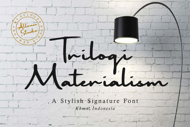 Trilogi Materialism Font Allouse.Studio 