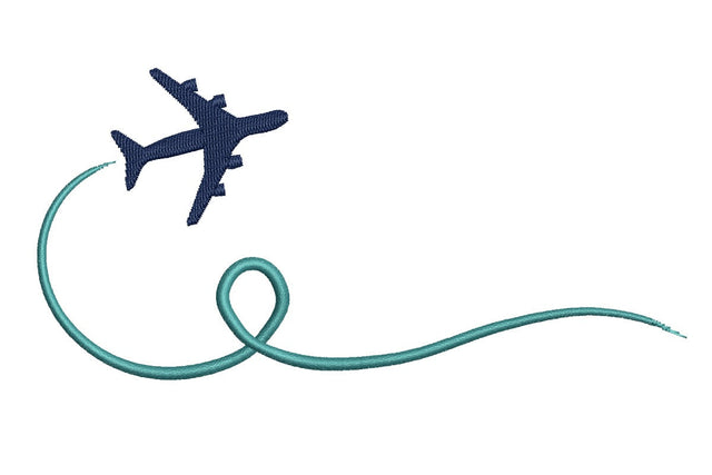 Trip Journey Flight Travel Embroidery Design. Airplane Machine Embroidery Design. Mini Airplane Embroidery Embroidery/Applique DESIGNS NextEmbroidery 