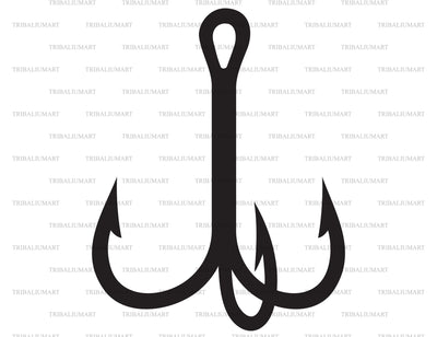 Triple fishing hook SVG TribaliumArtSF 