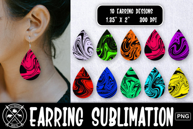 Trippy Earrings Sublimation|Earrings png Sublimation Last Frontier Design Co. 
