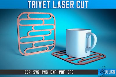 Trivet Laser Cut SVG | Trivet Laser Cut SVG Design | CNC Files SVG Fly Design 