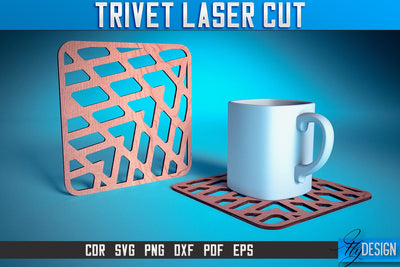 Trivet Laser Cut SVG | Trivet Laser Cut SVG Design | CNC Files SVG Fly Design 