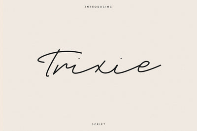 Trixie Script - 3 Weights Font VPcreativeshop 