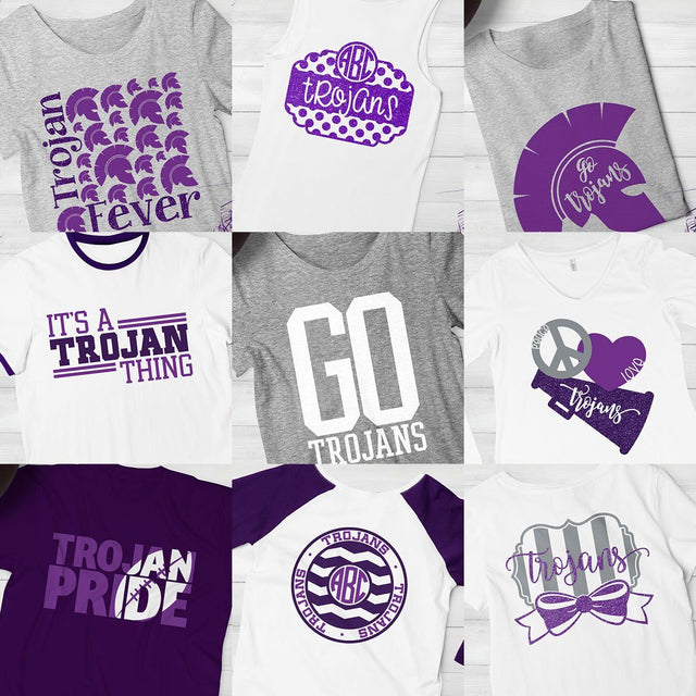 Trojans Spirit Bundle SVG Kelly Lollar Designs