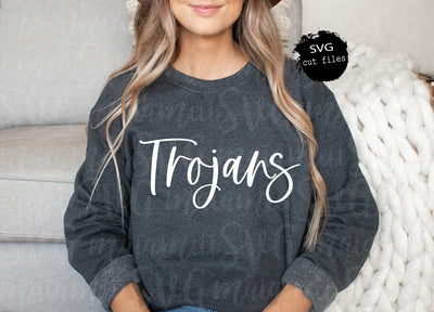 Trojans Svg, Trojans Mascot Svg, Football Mom Shirt, School Spirit Svg, Trojans Team Svg, Game Day Svg SVG MaiamiiiSVG 