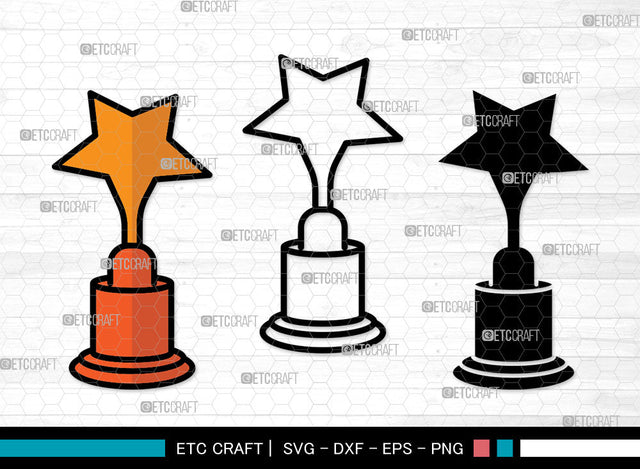 Trophy Icons Color, Trophy Svg, Champion Trophy Svg, Trophys, Award Trophy, Trophy Bundle, Icon Bundle, Svg Cut File, Dxf, Eps, Png, SVG ETC Craft 