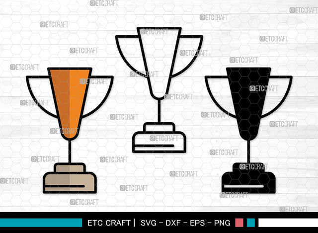 Trophy Icons Color, Trophy Svg, Champion Trophy Svg, Trophys, Award Trophy, Trophy Bundle, Icon Bundle, Svg Cut File, Dxf, Eps, Png, SVG ETC Craft 