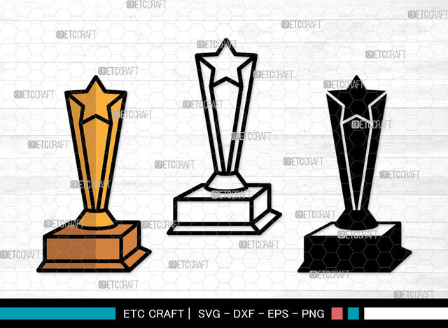 Trophy Icons Color, Trophy Svg, Champion Trophy Svg, Trophys, Award Trophy, Trophy Bundle, Icon Bundle, Svg Cut File, Dxf, Eps, Png, SVG ETC Craft 