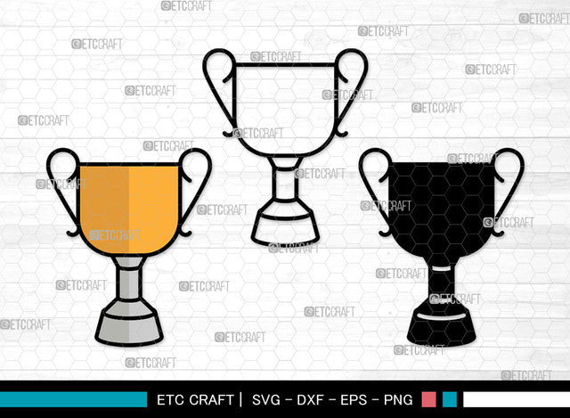 Trophy Icons Color, Trophy Svg, Champion Trophy Svg, Trophys, Award Trophy, Trophy Bundle, Icon Bundle, Svg Cut File, Dxf, Eps, Png, SVG ETC Craft 