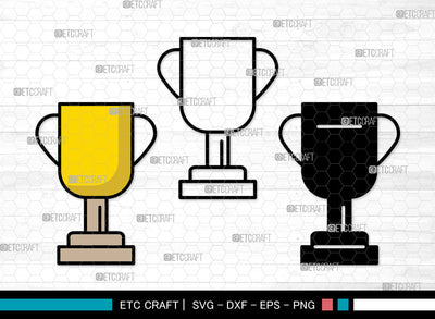 Trophy Icons Color, Trophy Svg, Champion Trophy Svg, Trophys, Award Trophy, Trophy Bundle, Icon Bundle, Svg Cut File, Dxf, Eps, Png, SVG ETC Craft 