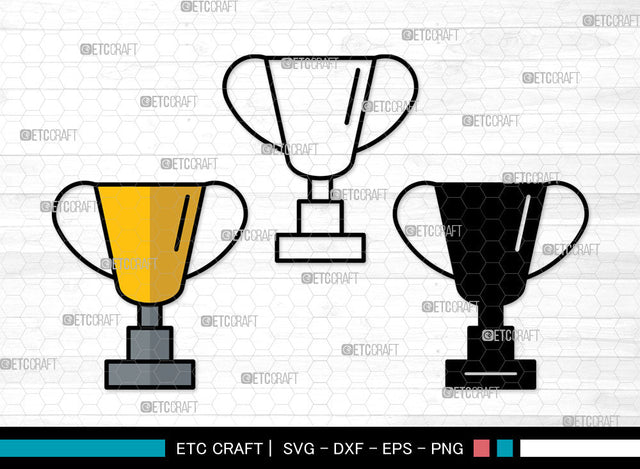 Trophy Icons Color, Trophy Svg, Champion Trophy Svg, Trophys, Award Trophy, Trophy Bundle, Icon Bundle, Svg Cut File, Dxf, Eps, Png, SVG ETC Craft 