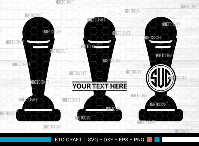 Trophy Icons Monogram, Trophy Svg, Champion Trophy Svg, Trophys, Award Trophy, Trophy Monogram, Icon Monogram, Svg Cut File, Dxf, Eps, Png, SVG ETC Craft 